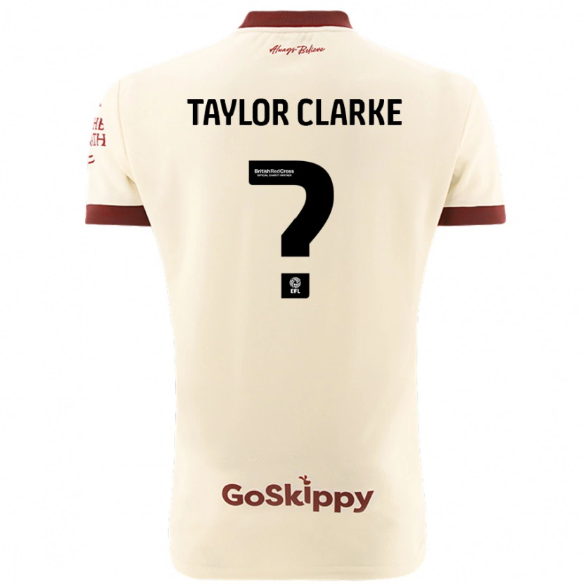 Danxen Heren Omar Taylor-Clarke #0 Crèmewit Uitshirt Uittenue 2024/25 T-Shirt