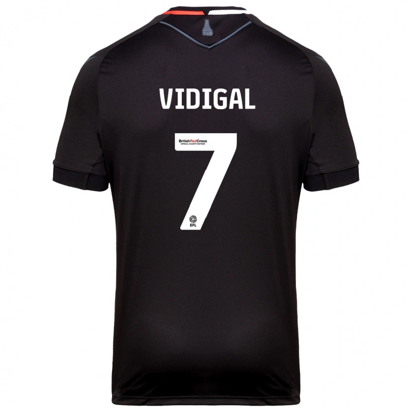 Danxen Heren André Vidigal #7 Zwart Uitshirt Uittenue 2024/25 T-Shirt