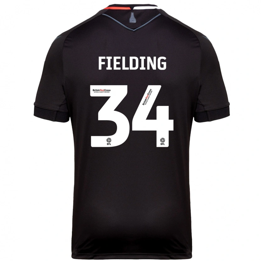Danxen Heren Frank Fielding #34 Zwart Uitshirt Uittenue 2024/25 T-Shirt