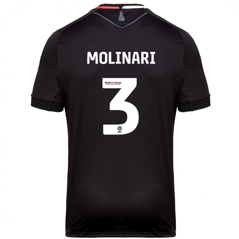 Danxen Heren Lucia Molinari #3 Zwart Uitshirt Uittenue 2024/25 T-Shirt