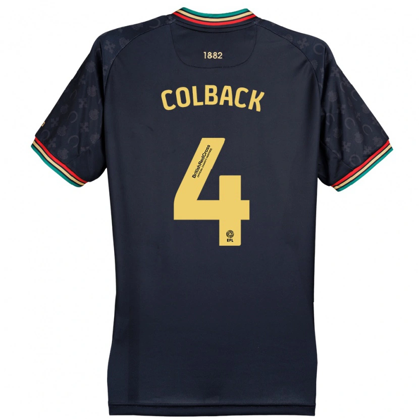 Danxen Heren Jack Colback #4 Donker Marineblauw Uitshirt Uittenue 2024/25 T-Shirt