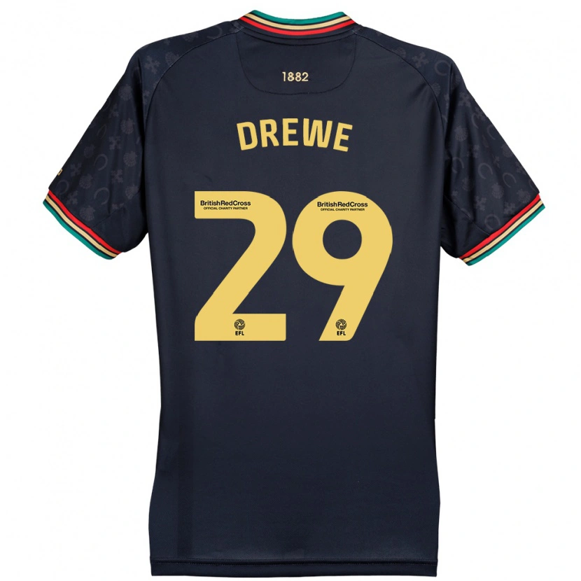 Danxen Heren Aaron Drewe #29 Donker Marineblauw Uitshirt Uittenue 2024/25 T-Shirt