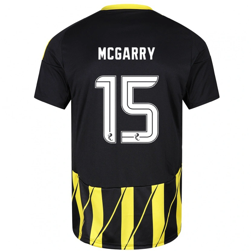 Danxen Heren James Mcgarry #15 Zwart Geel Uitshirt Uittenue 2024/25 T-Shirt