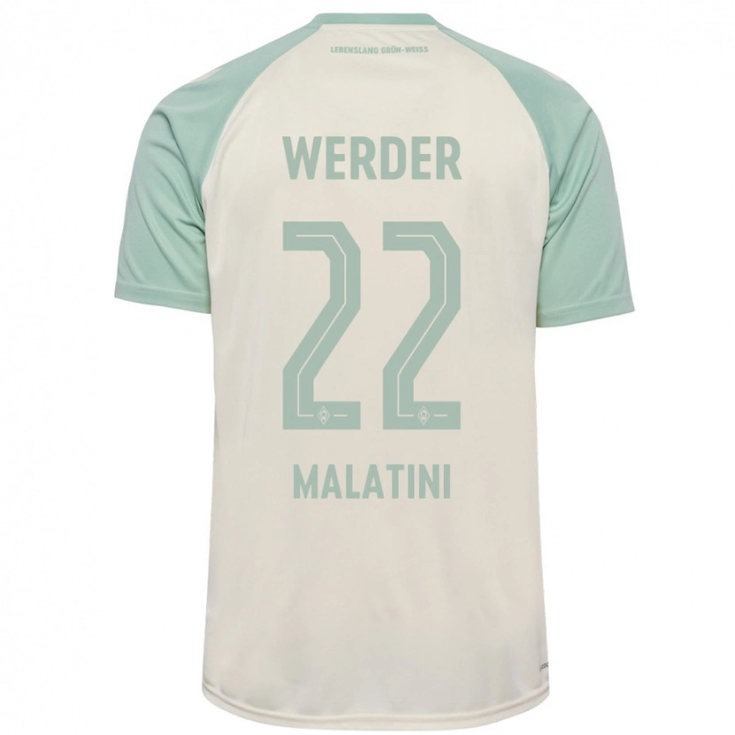 Danxen Heren Julián Malatini #22 Off-White Lichtgroen Uitshirt Uittenue 2024/25 T-Shirt