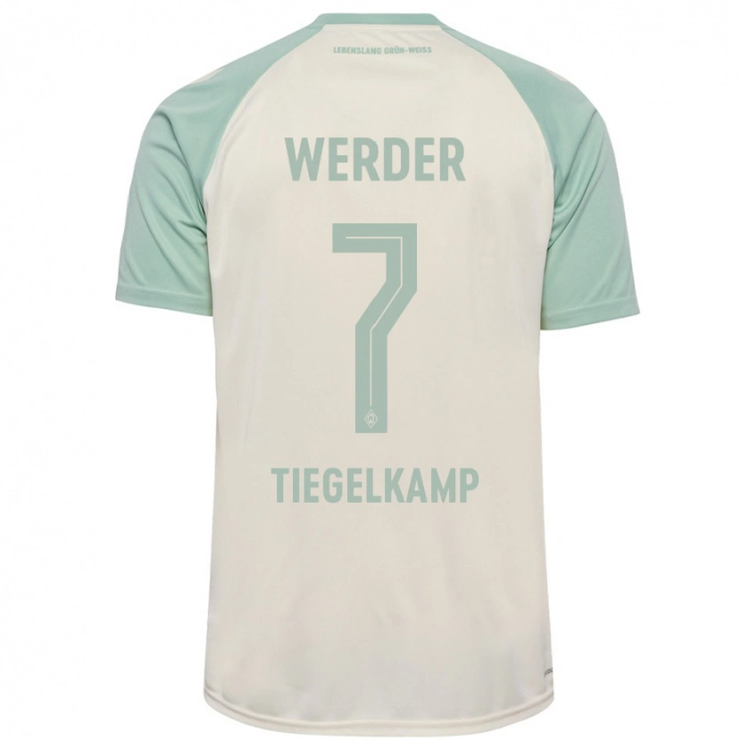 Danxen Heren Maximilian Tiegelkamp #7 Off-White Lichtgroen Uitshirt Uittenue 2024/25 T-Shirt