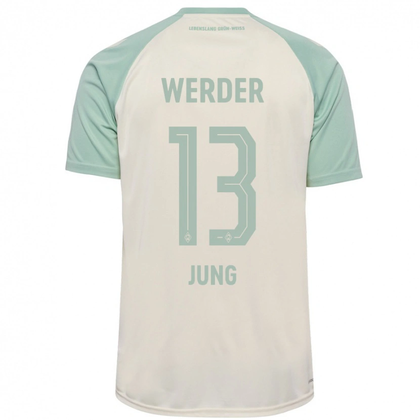 Danxen Heren Seong-Hyeon Jung #13 Off-White Lichtgroen Uitshirt Uittenue 2024/25 T-Shirt