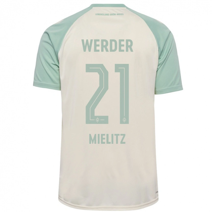 Danxen Heren Sebastian Mielitz #21 Off-White Lichtgroen Uitshirt Uittenue 2024/25 T-Shirt