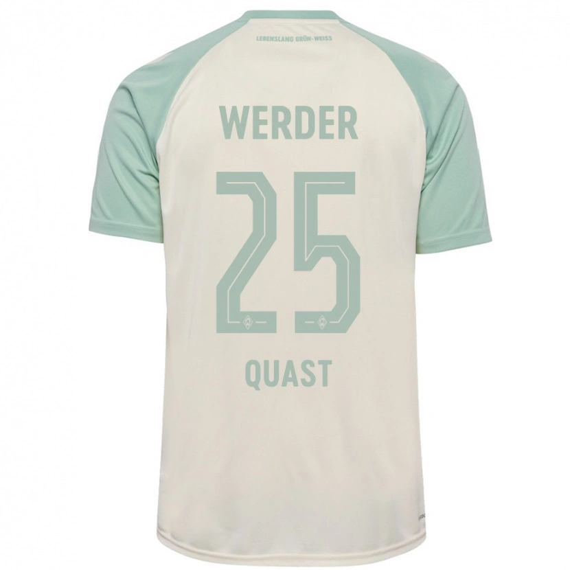 Danxen Heren Sönke Quast #25 Off-White Lichtgroen Uitshirt Uittenue 2024/25 T-Shirt