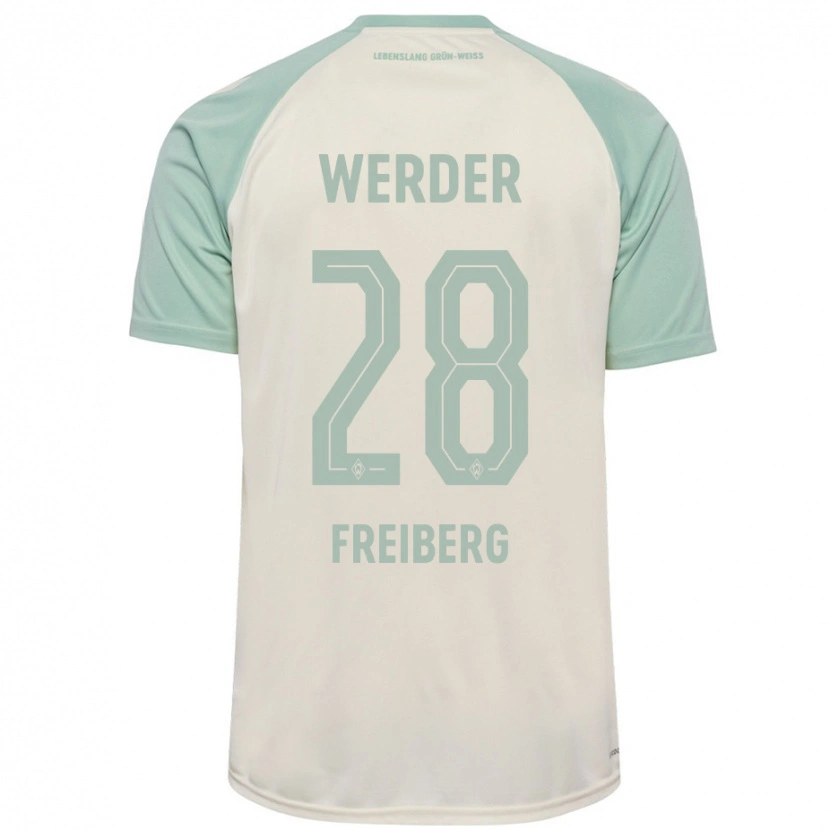 Danxen Heren Piet Freiberg #28 Off-White Lichtgroen Uitshirt Uittenue 2024/25 T-Shirt