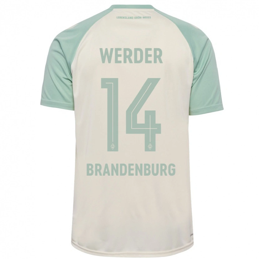 Danxen Heren Michaela Brandenburg #14 Off-White Lichtgroen Uitshirt Uittenue 2024/25 T-Shirt