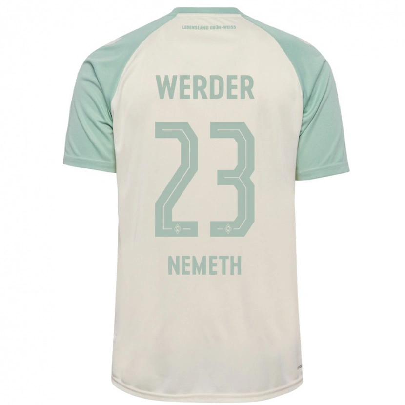 Danxen Heren Hanna Németh #23 Off-White Lichtgroen Uitshirt Uittenue 2024/25 T-Shirt