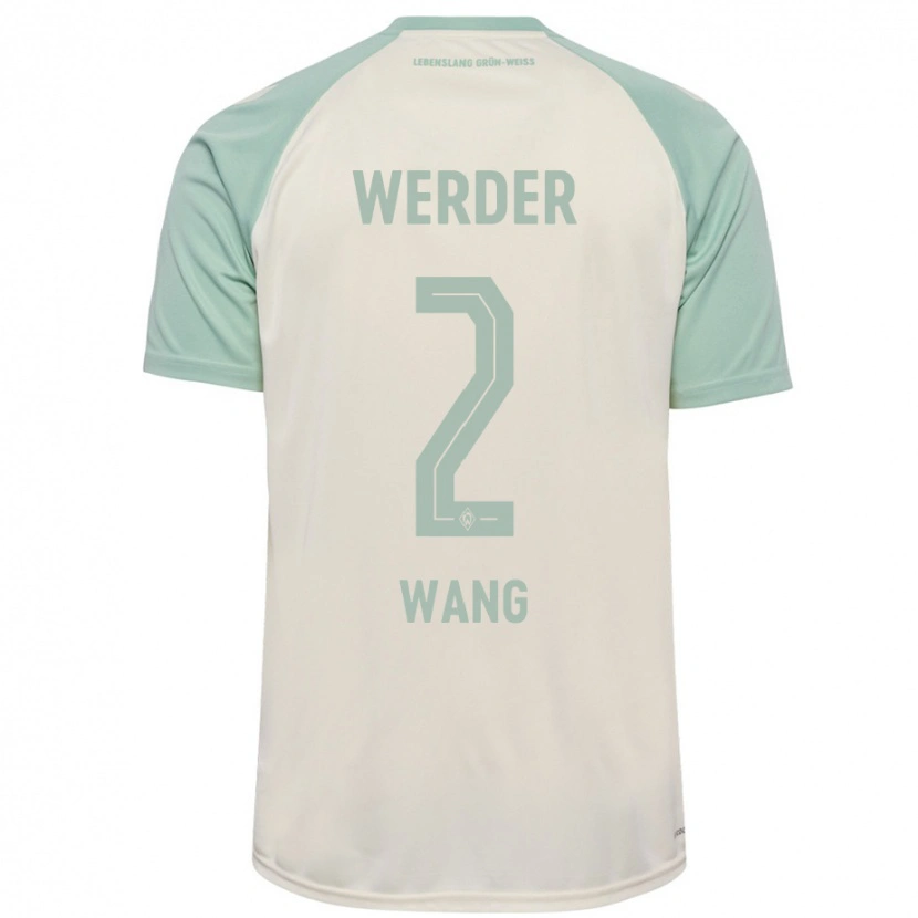 Danxen Heren Bowen Wang #2 Off-White Lichtgroen Uitshirt Uittenue 2024/25 T-Shirt