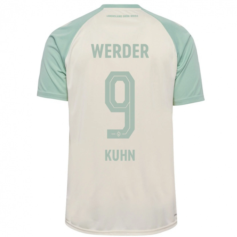 Danxen Heren Philipp Kühn #9 Off-White Lichtgroen Uitshirt Uittenue 2024/25 T-Shirt