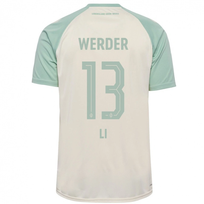 Danxen Heren Xiancheng Li #13 Off-White Lichtgroen Uitshirt Uittenue 2024/25 T-Shirt