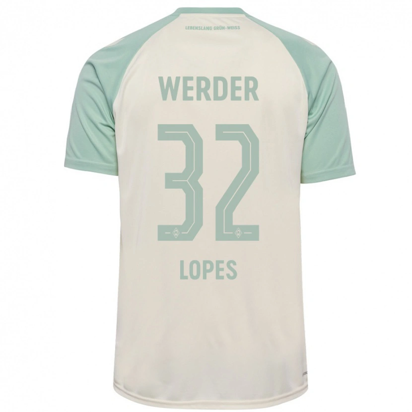 Danxen Heren Eugenio Lopes #32 Off-White Lichtgroen Uitshirt Uittenue 2024/25 T-Shirt