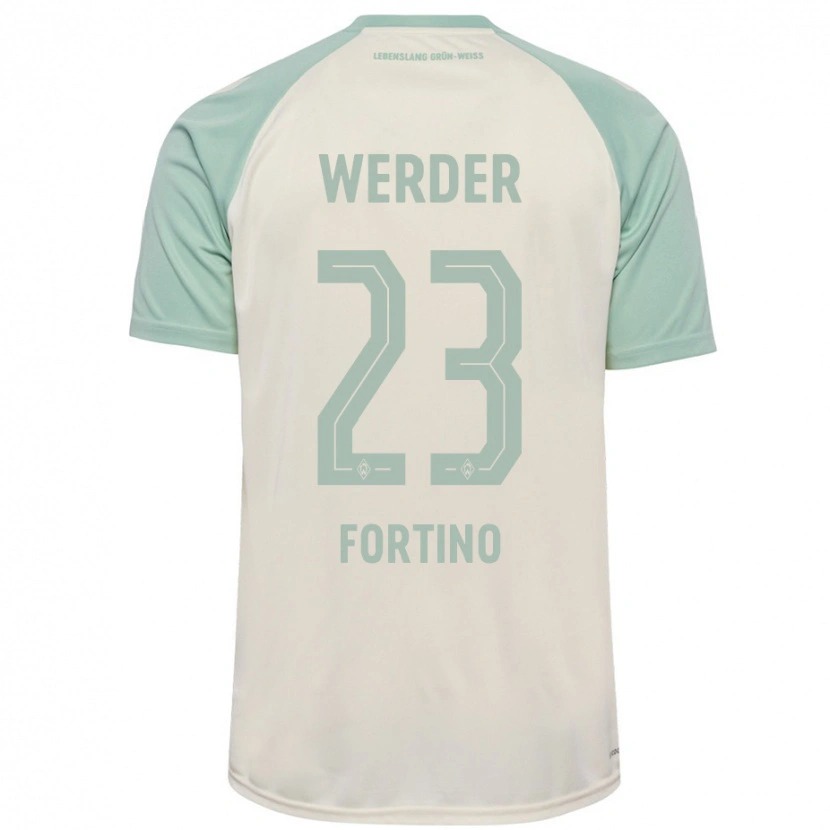 Danxen Heren Pierro Miguel Fortino #23 Off-White Lichtgroen Uitshirt Uittenue 2024/25 T-Shirt