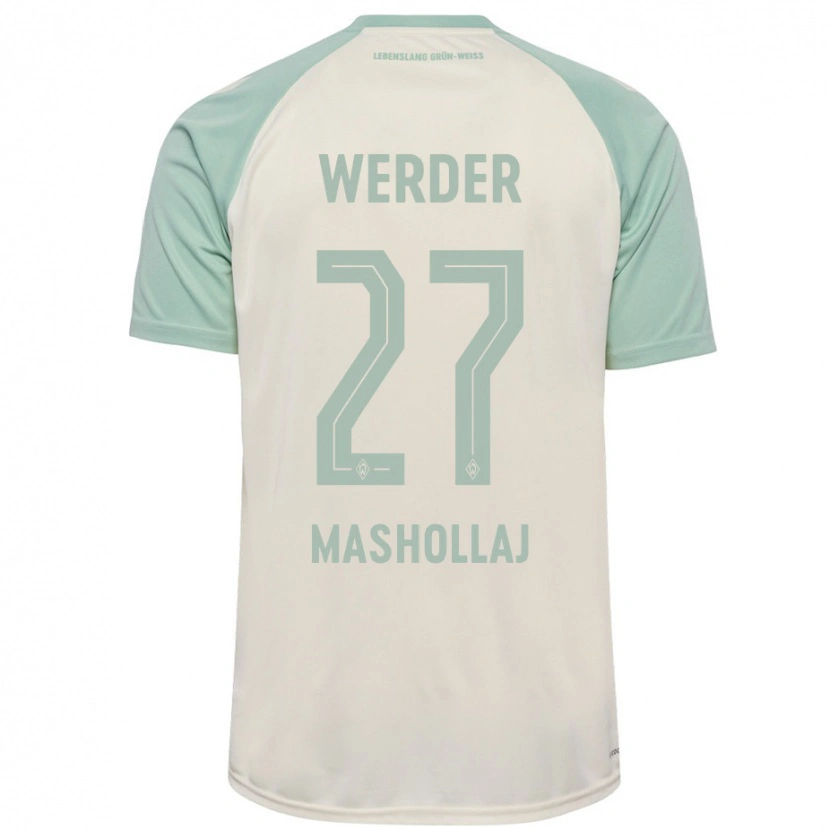 Danxen Heren Benjamin Mashollaj #27 Off-White Lichtgroen Uitshirt Uittenue 2024/25 T-Shirt