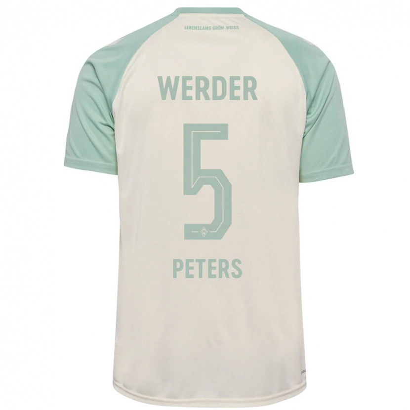 Danxen Heren Joshua Peters #5 Off-White Lichtgroen Uitshirt Uittenue 2024/25 T-Shirt