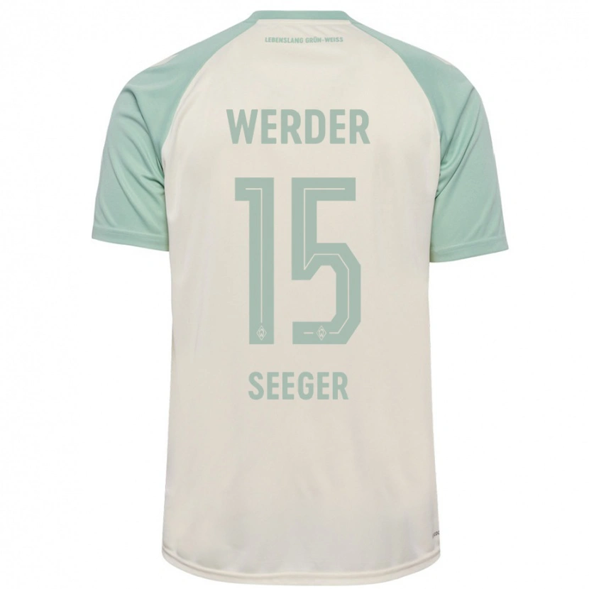 Danxen Heren Ben Ekobena-Seeger #15 Off-White Lichtgroen Uitshirt Uittenue 2024/25 T-Shirt