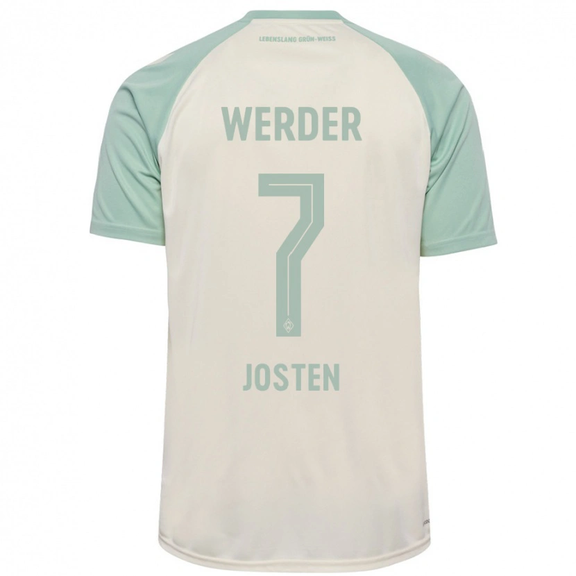 Danxen Heren Lisa Josten #7 Off-White Lichtgroen Uitshirt Uittenue 2024/25 T-Shirt