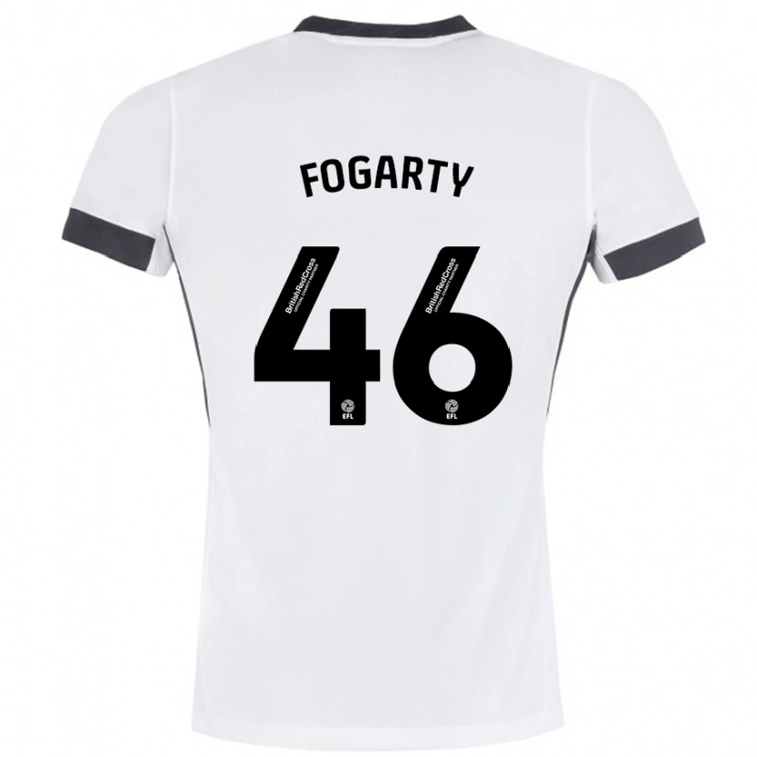 Danxen Heren Tom Fogarty #46 Wit Zwart Uitshirt Uittenue 2024/25 T-Shirt