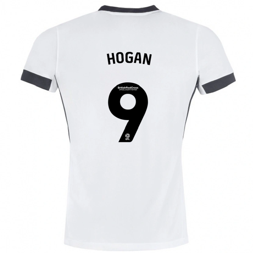 Danxen Heren Scott Hogan #9 Wit Zwart Uitshirt Uittenue 2024/25 T-Shirt
