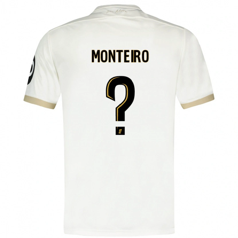 Danxen Heren Laurenzo Monteiro #0 Wit Goud Uitshirt Uittenue 2024/25 T-Shirt
