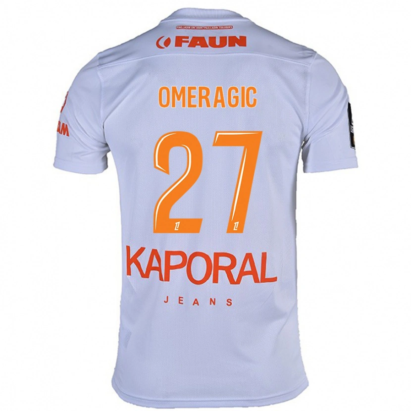 Danxen Heren Becir Omeragic #27 Wit Uitshirt Uittenue 2024/25 T-Shirt