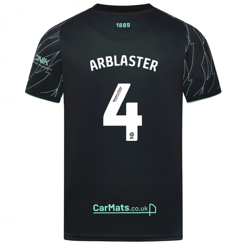 Danxen Heren Oliver Arblaster #4 Zwart Groen Uitshirt Uittenue 2024/25 T-Shirt