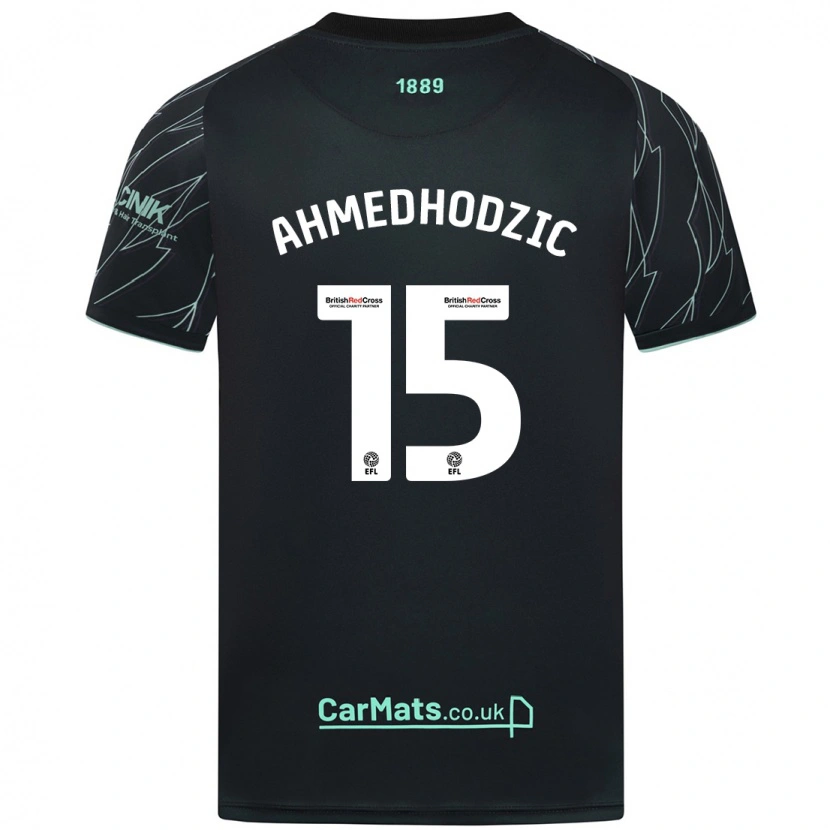 Danxen Heren Anel Ahmedhodzic #15 Zwart Groen Uitshirt Uittenue 2024/25 T-Shirt