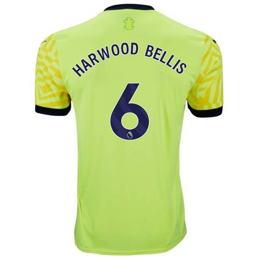 Danxen Heren Taylor Harwood-Bellis #6 Geel Uitshirt Uittenue 2024/25 T-Shirt