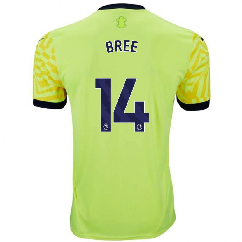 Danxen Heren James Bree #14 Geel Uitshirt Uittenue 2024/25 T-Shirt