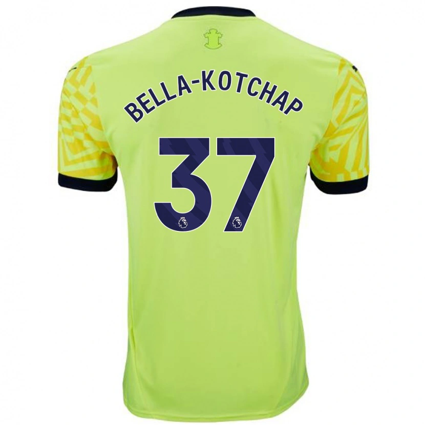 Danxen Heren Armel Bella-Kotchap #37 Geel Uitshirt Uittenue 2024/25 T-Shirt