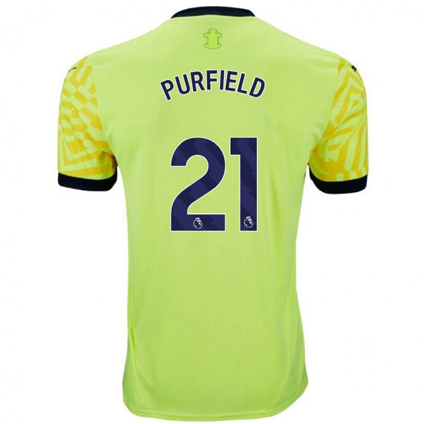 Danxen Heren Jemma Purfield #21 Geel Uitshirt Uittenue 2024/25 T-Shirt