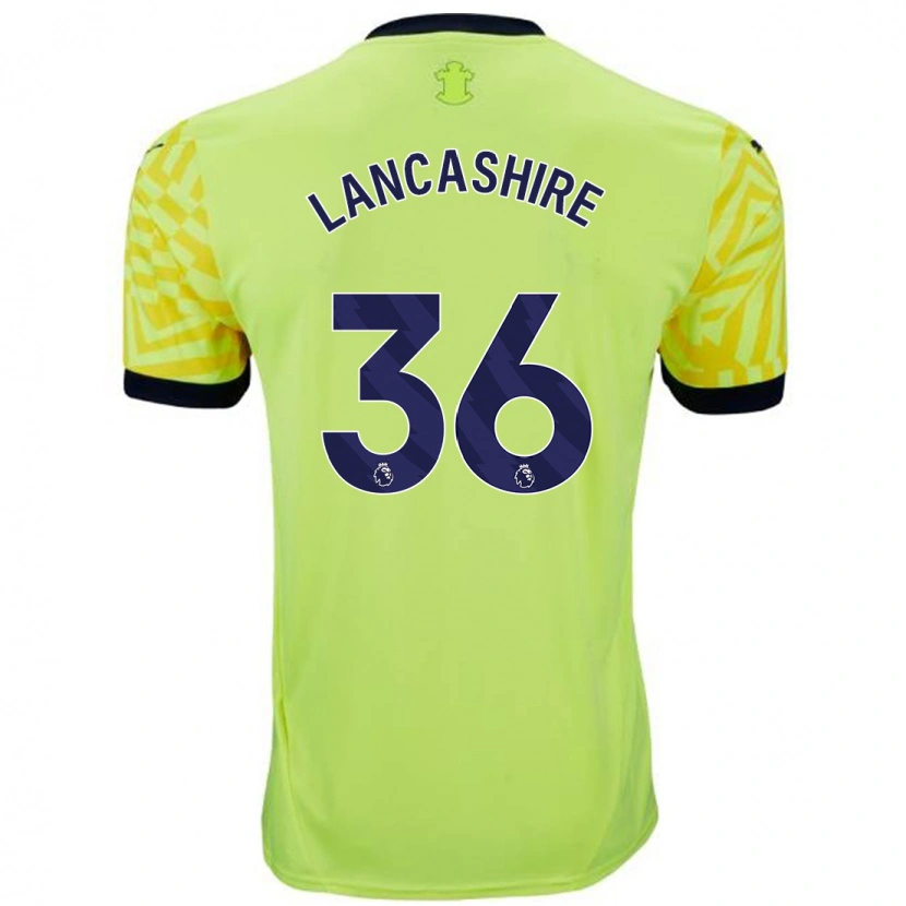 Danxen Heren Olly Lancashire #36 Geel Uitshirt Uittenue 2024/25 T-Shirt