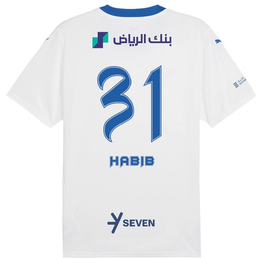 Danxen Heren Habib Al-Wutaian #31 Wit Blauw Uitshirt Uittenue 2024/25 T-Shirt