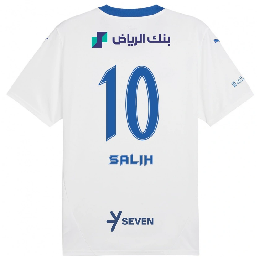 Danxen Heren Zakia Salih #10 Wit Blauw Uitshirt Uittenue 2024/25 T-Shirt