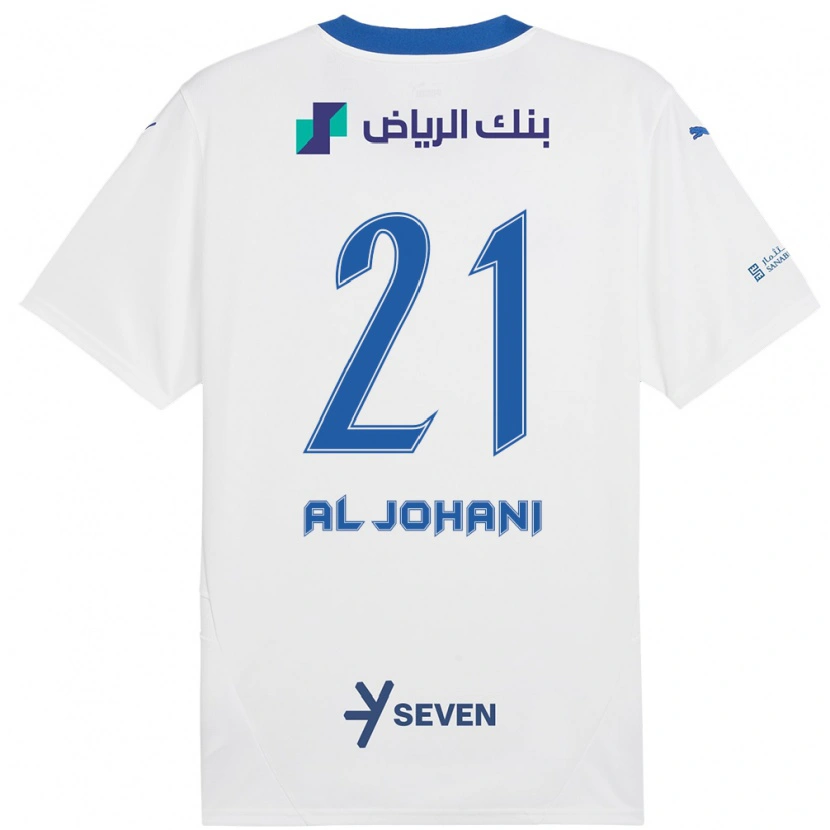 Danxen Heren Joury Al-Johani #21 Wit Blauw Uitshirt Uittenue 2024/25 T-Shirt