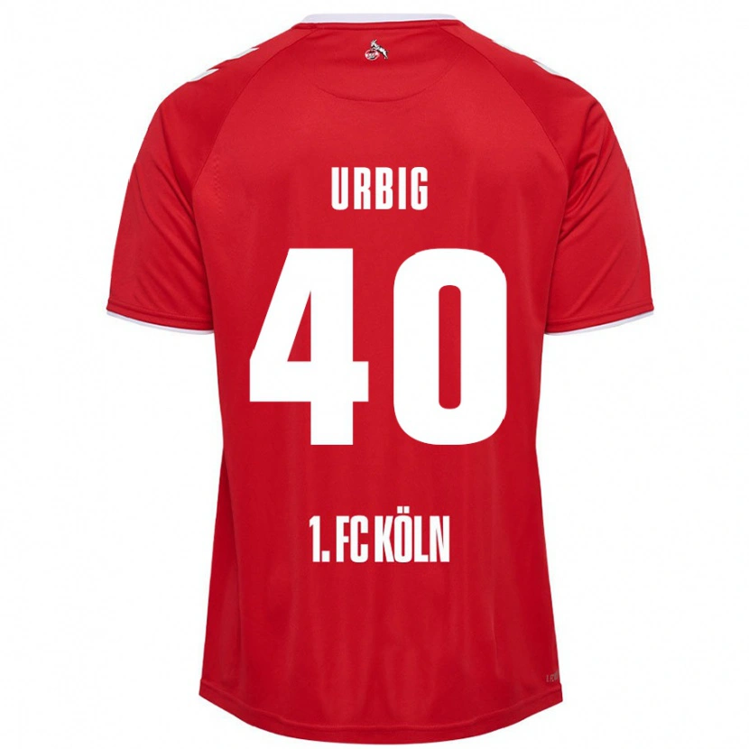 Danxen Heren Jonas Urbig #40 Rood Wit Uitshirt Uittenue 2024/25 T-Shirt