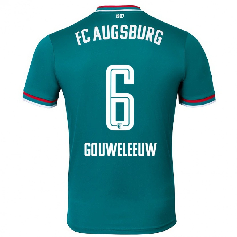 Danxen Heren Jeffrey Gouweleeuw #6 Donkergroen Uitshirt Uittenue 2024/25 T-Shirt