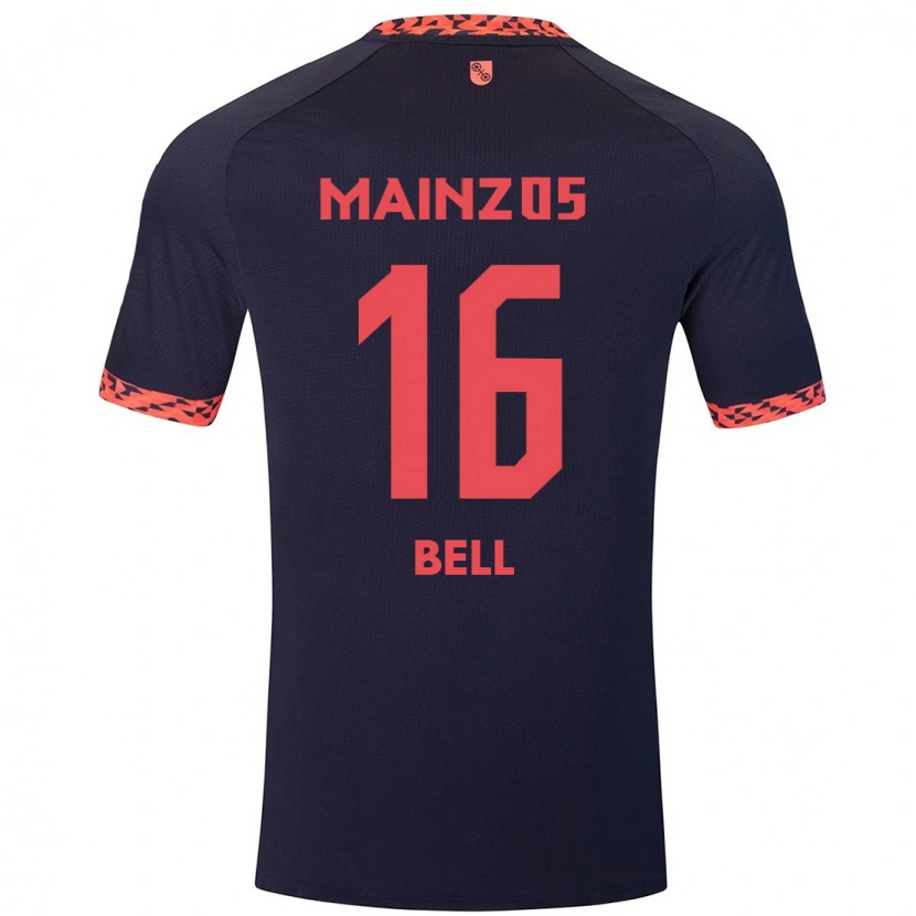 Danxen Heren Stefan Bell #16 Blauw Koraalrood Uitshirt Uittenue 2024/25 T-Shirt