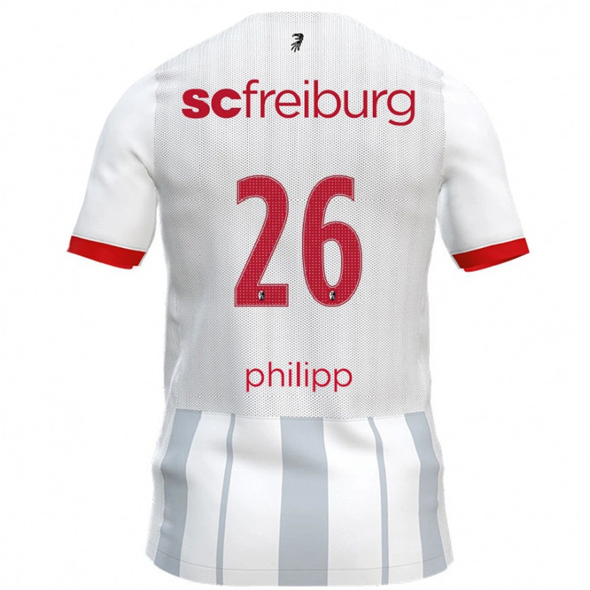 Danxen Heren Maximilian Philipp #26 Wit Grijs Uitshirt Uittenue 2024/25 T-Shirt