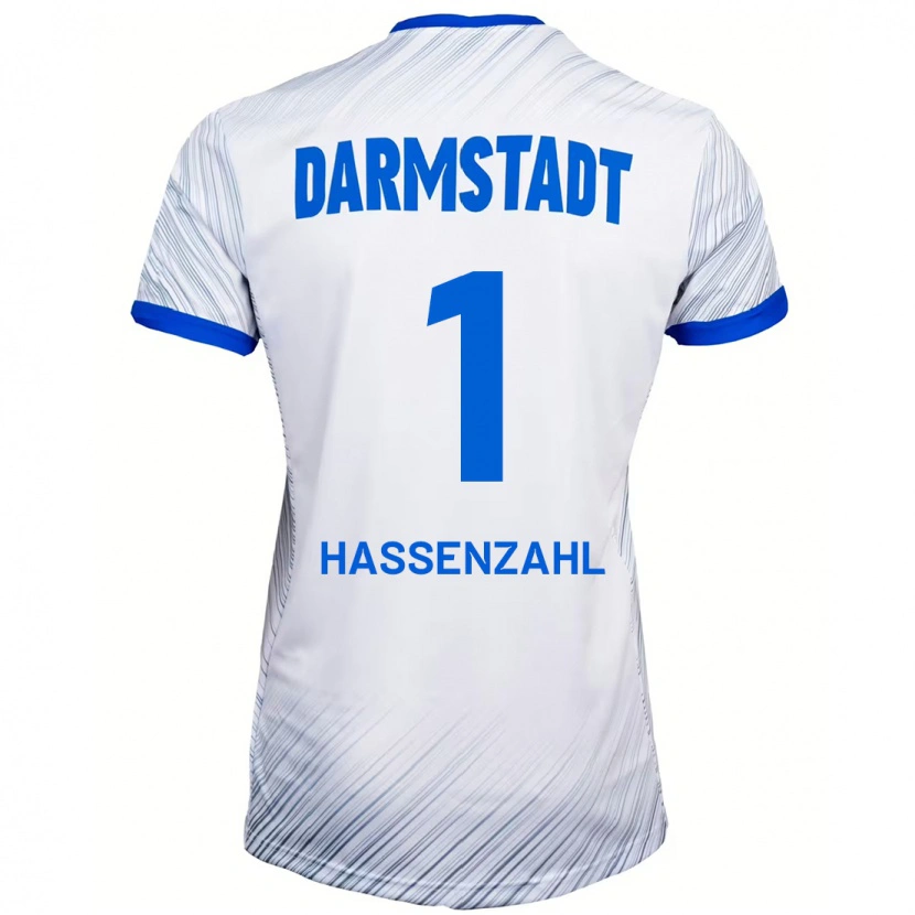 Danxen Heren Leon Hassenzahl #1 Wit Blauw Uitshirt Uittenue 2024/25 T-Shirt