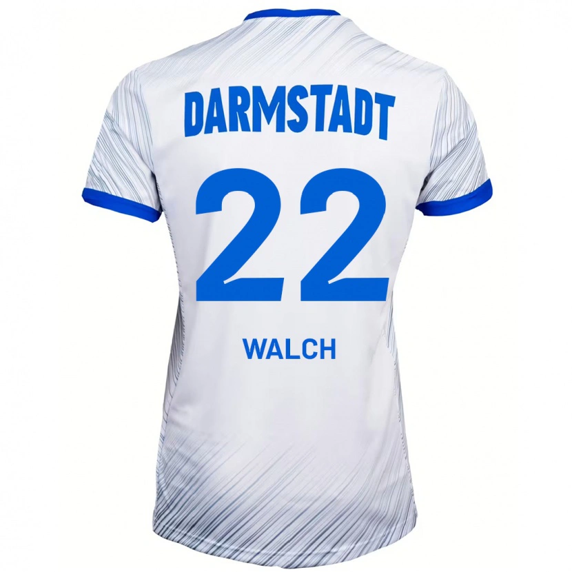 Danxen Heren Leon Walch #22 Wit Blauw Uitshirt Uittenue 2024/25 T-Shirt