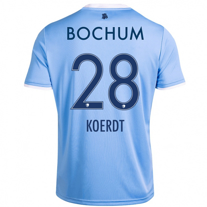 Danxen Heren Lennart Koerdt #28 Hemelsblauw Uitshirt Uittenue 2024/25 T-Shirt