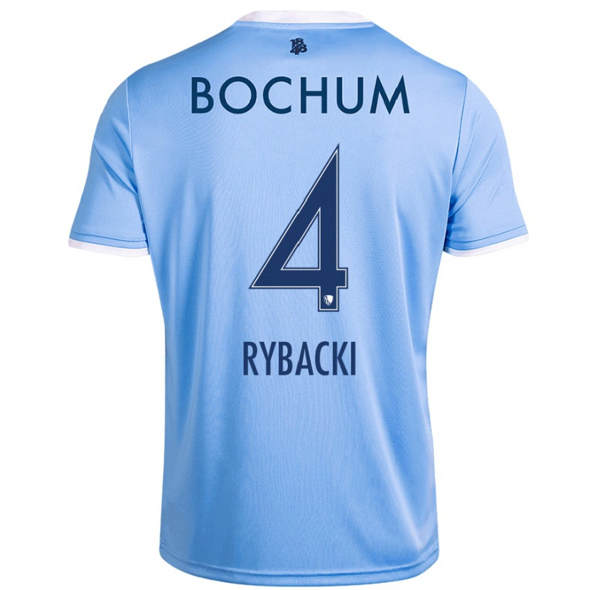 Danxen Heren Pia Rybacki #4 Hemelsblauw Uitshirt Uittenue 2024/25 T-Shirt