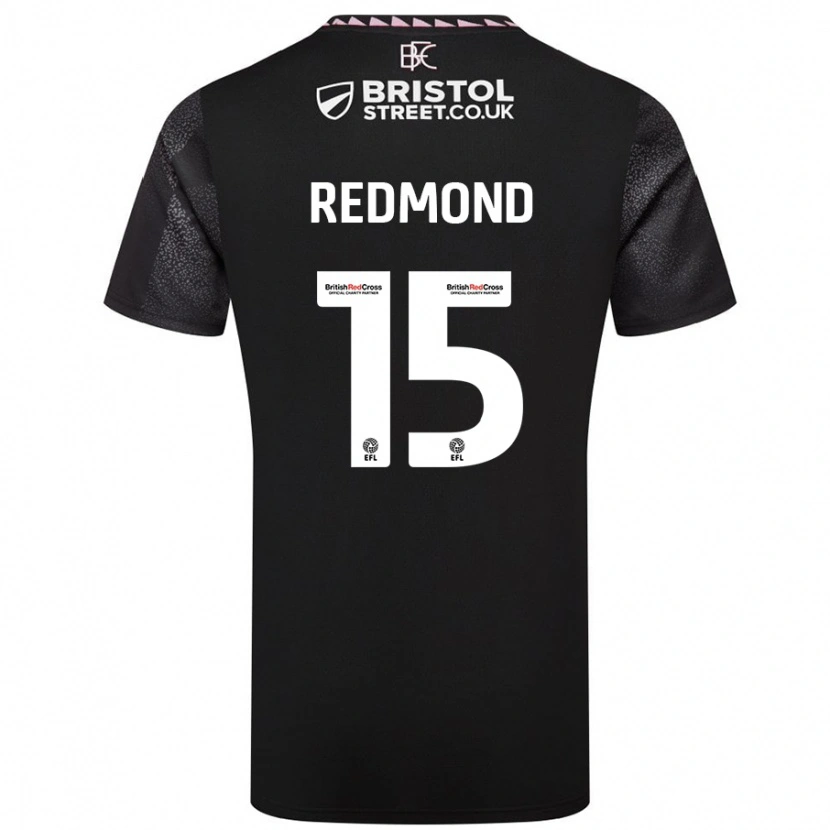 Danxen Heren Nathan Redmond #15 Zwart Uitshirt Uittenue 2024/25 T-Shirt