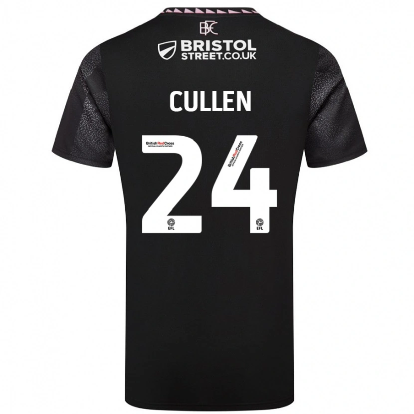 Danxen Heren Josh Cullen #24 Zwart Uitshirt Uittenue 2024/25 T-Shirt