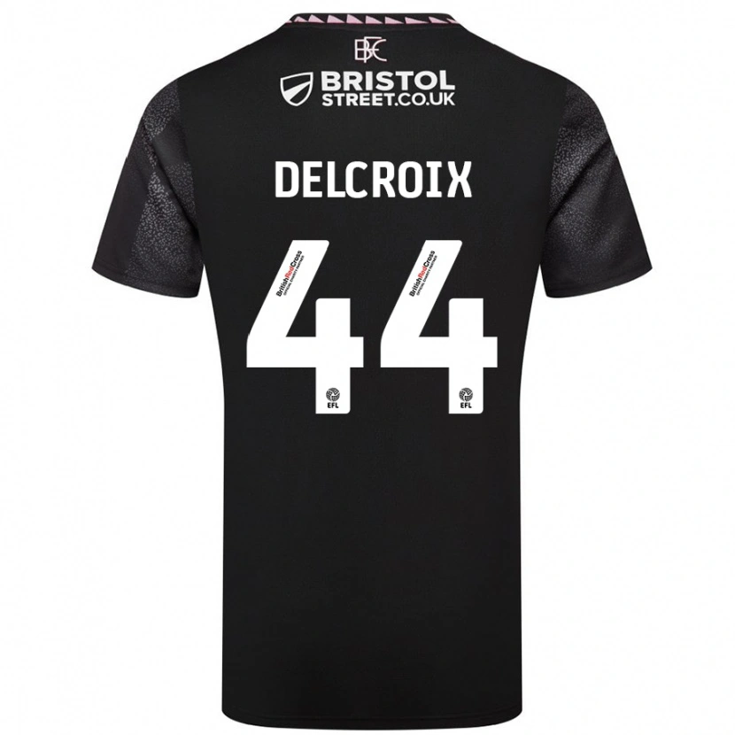 Danxen Heren Hannes Delcroix #44 Zwart Uitshirt Uittenue 2024/25 T-Shirt