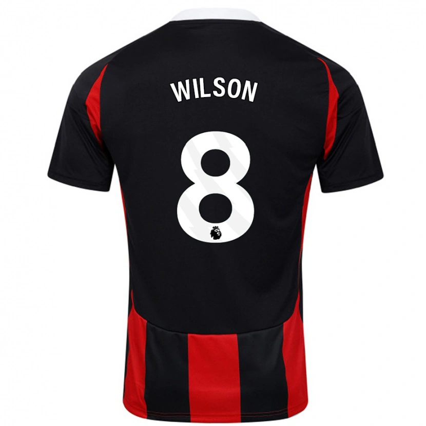 Danxen Heren Harry Wilson #8 Zwart Rood Uitshirt Uittenue 2024/25 T-Shirt